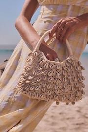 Natural Crochet Shell Handheld Bag - Image 1 of 9