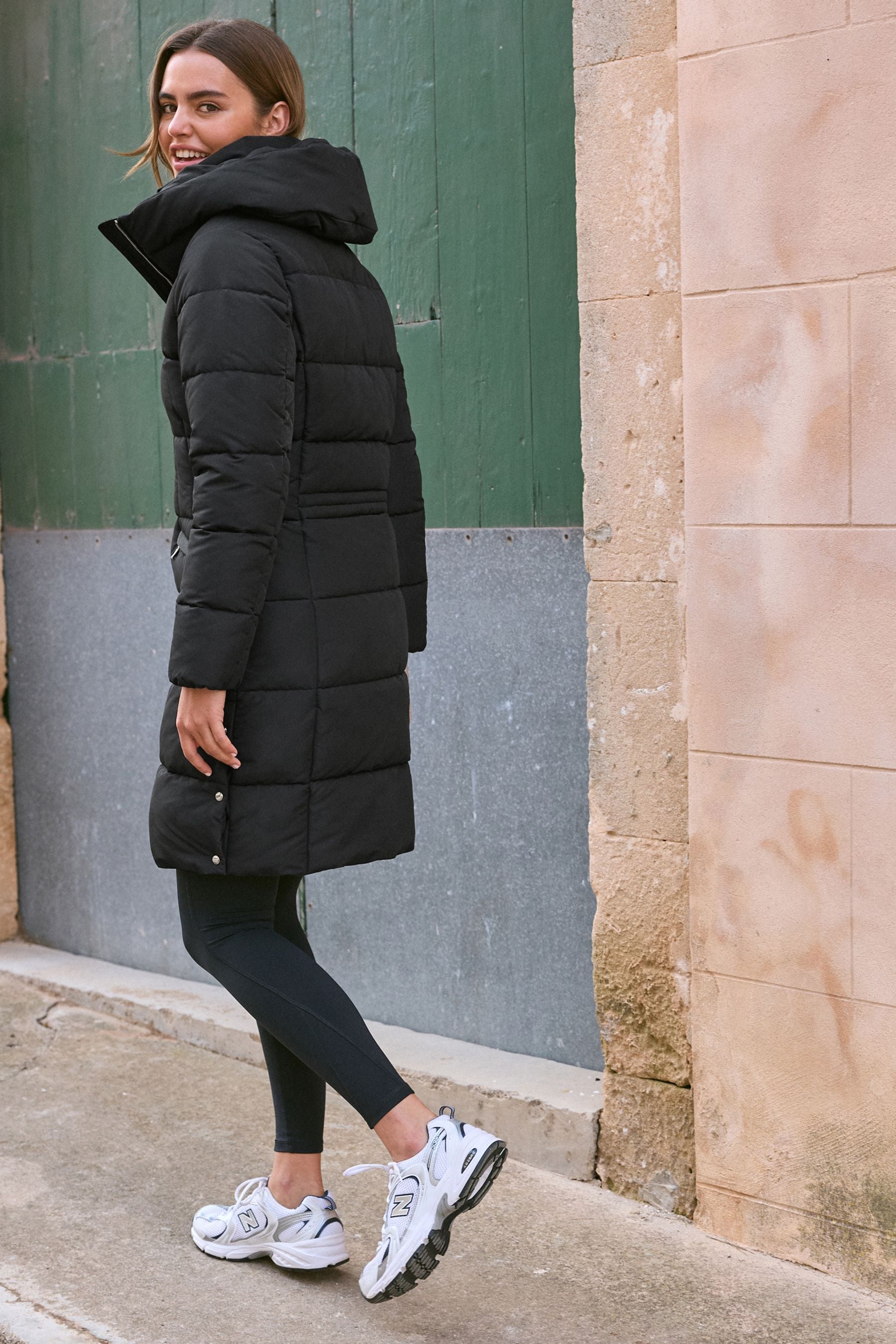 Armani exchange hooded down jacket black on sale