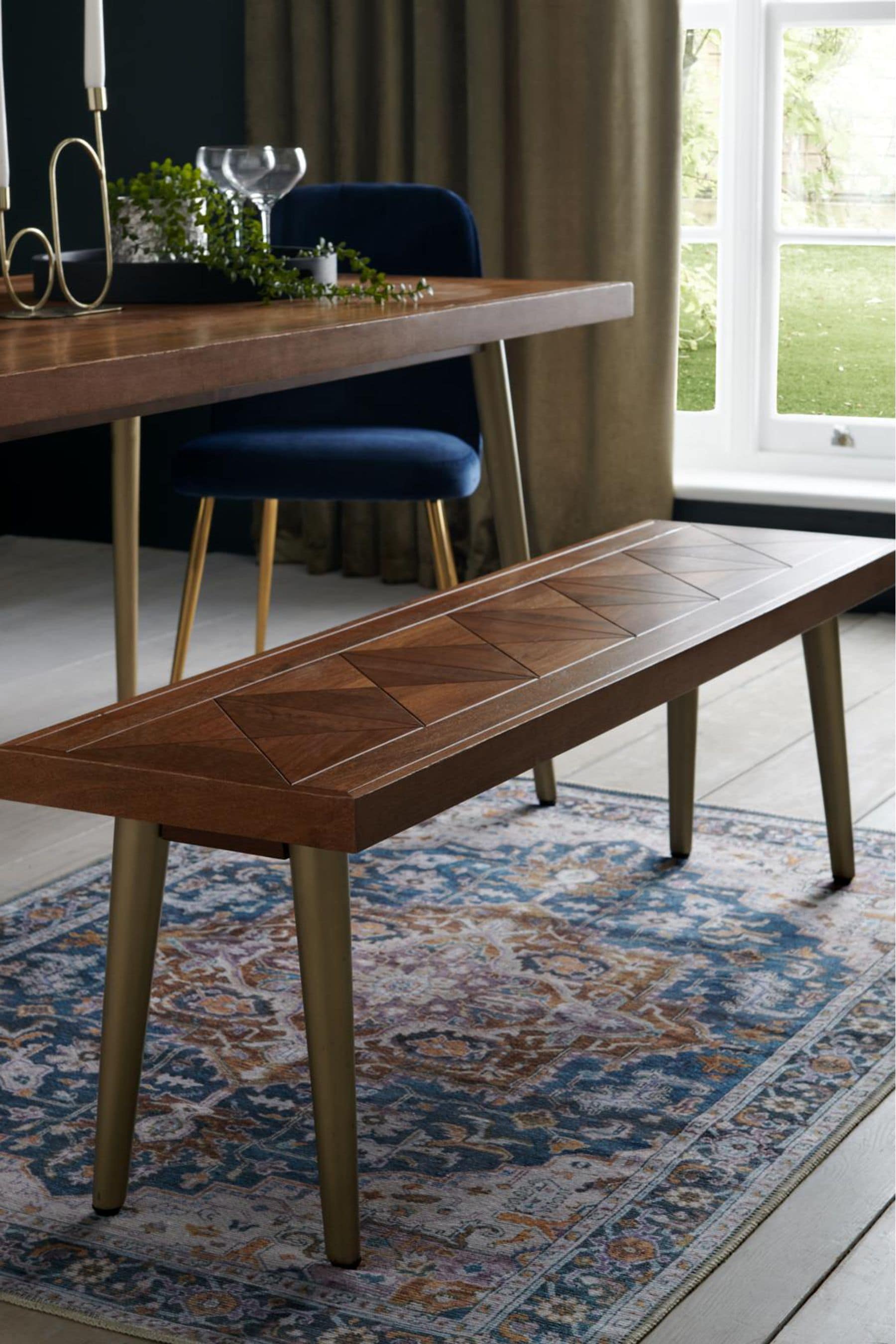 Buy Dark Lloyd Mango Wood Bench from the Next UK online shop