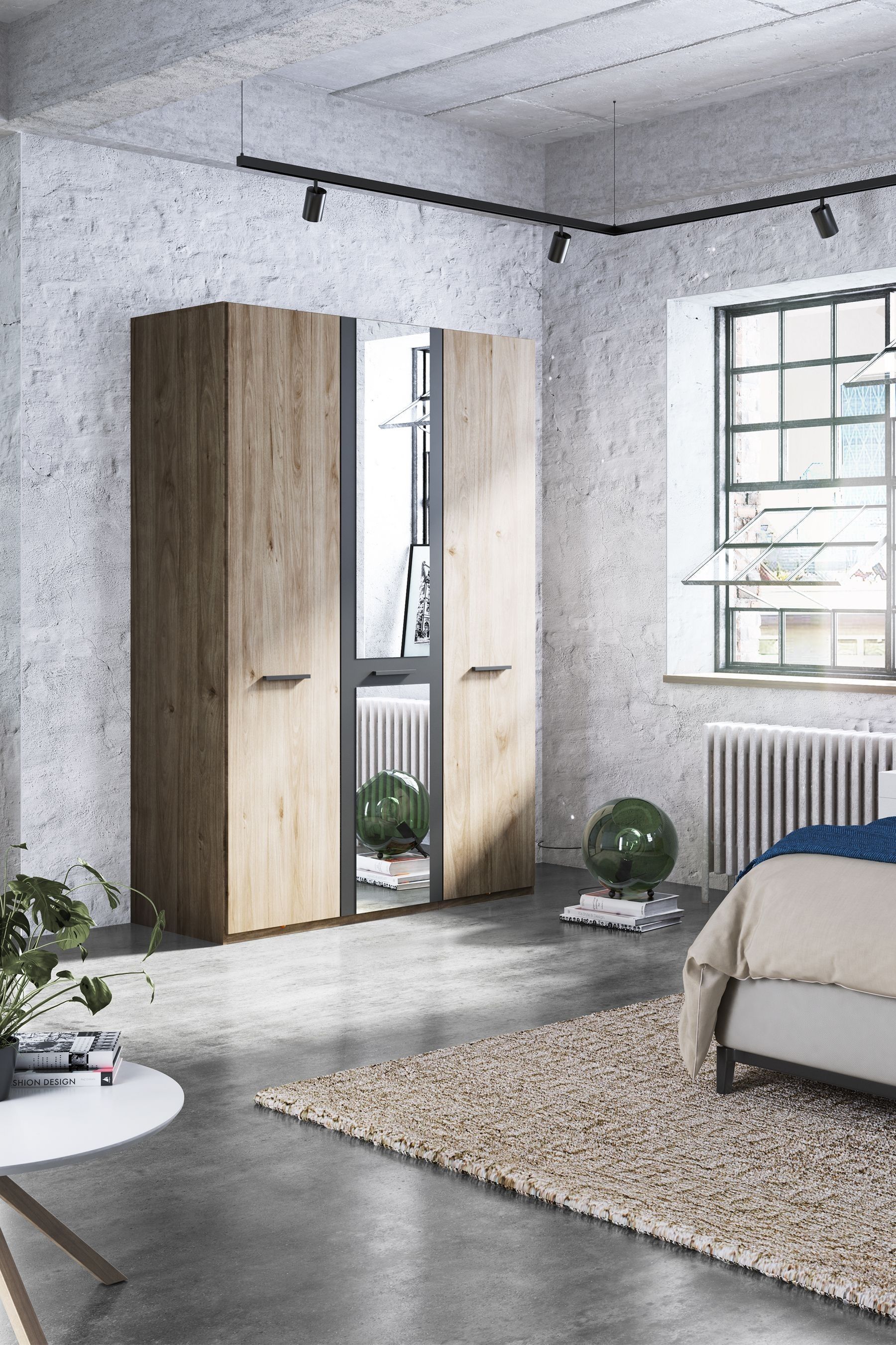 Jenson cheap mirrored wardrobe