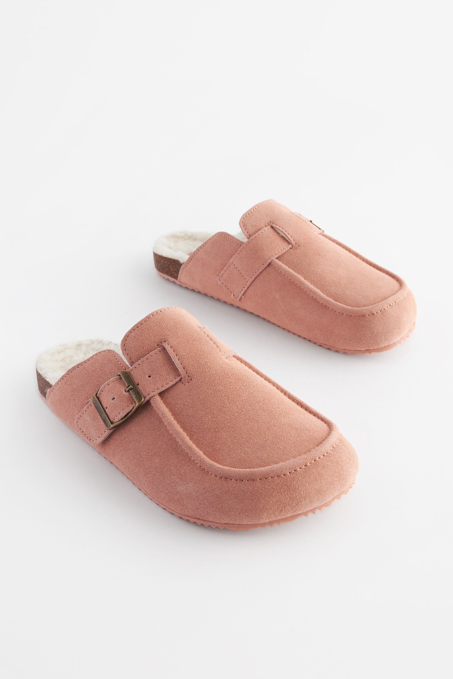 Pink suede on sale mules