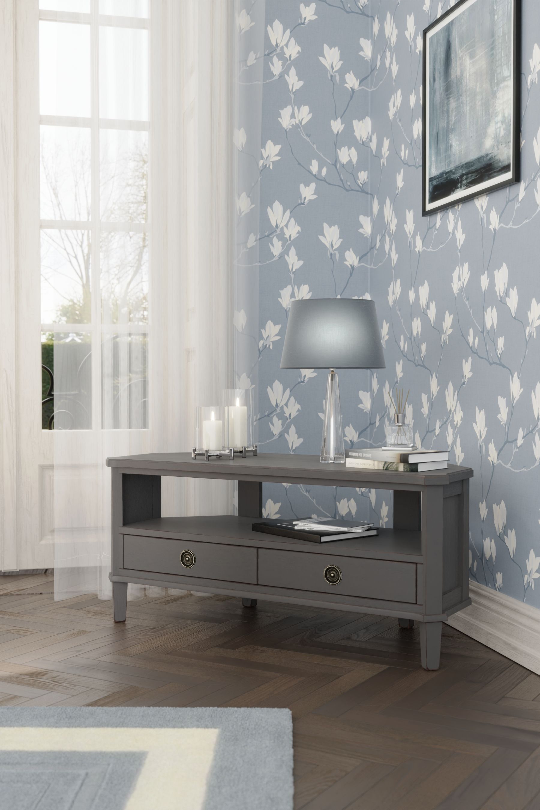 Charcoal grey tv shop stand