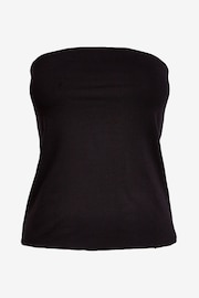 Black Cotton Rich Bandeau Boobtube Top - Image 5 of 5