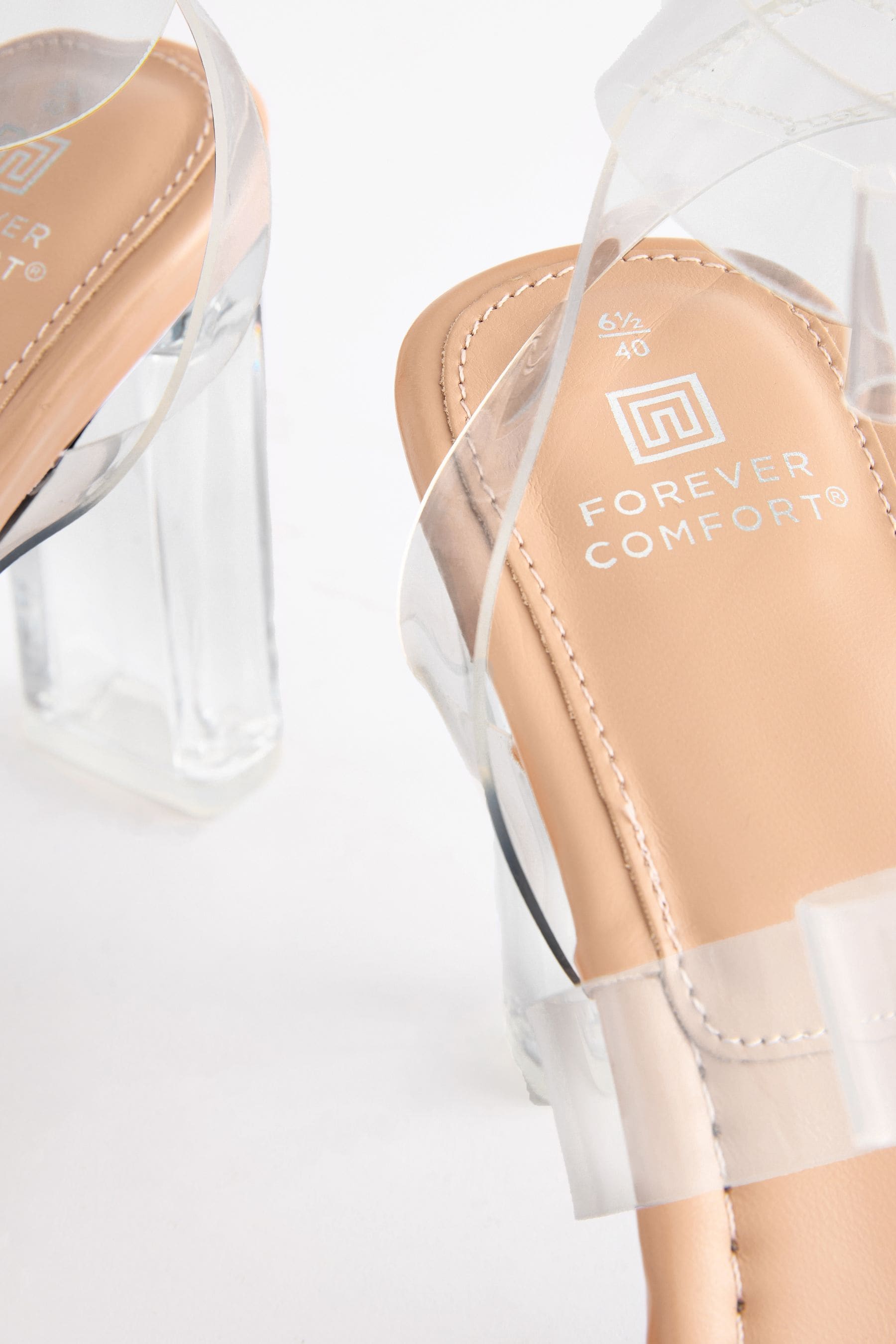 Clear bow sandals store