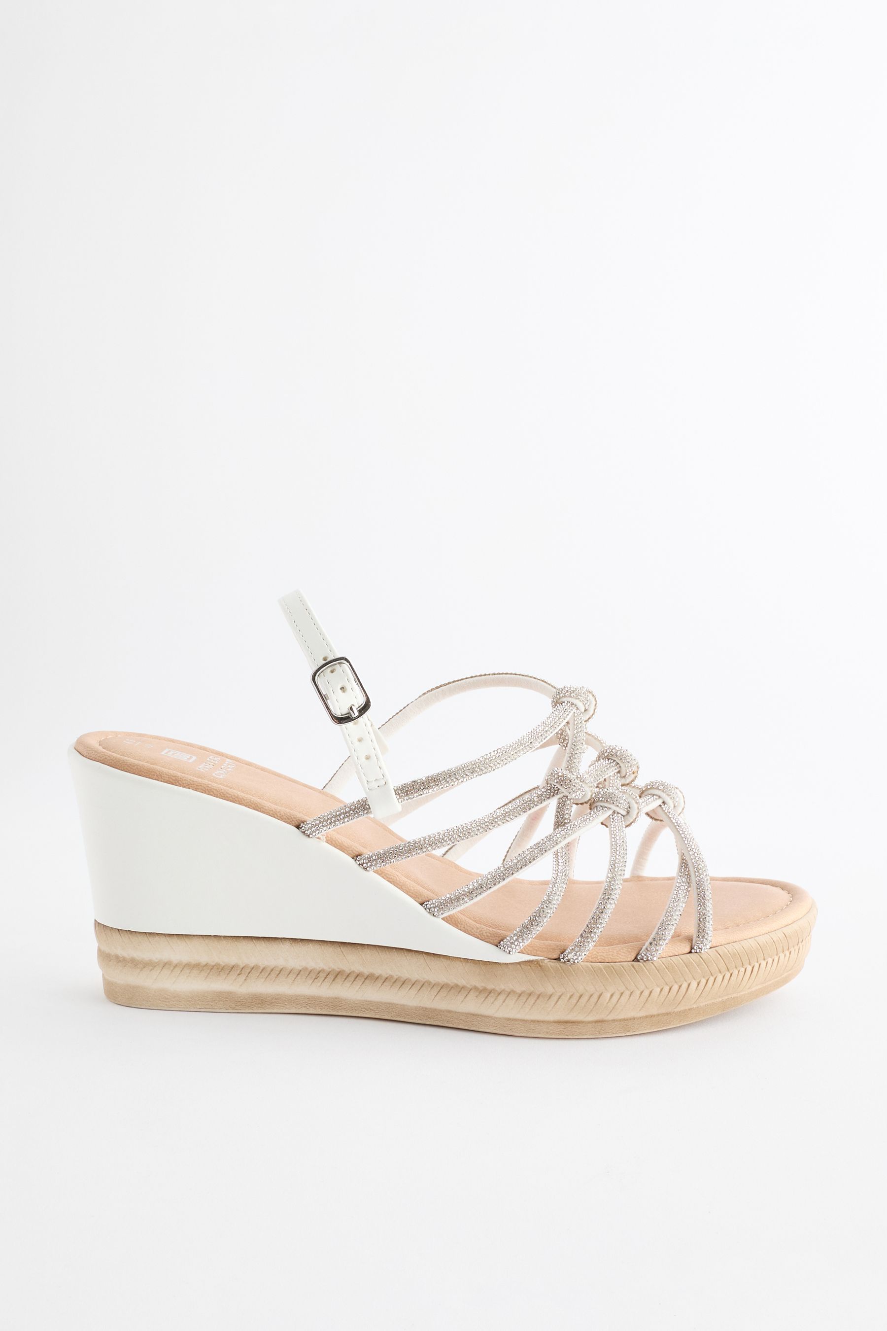Silver wedges online clearance