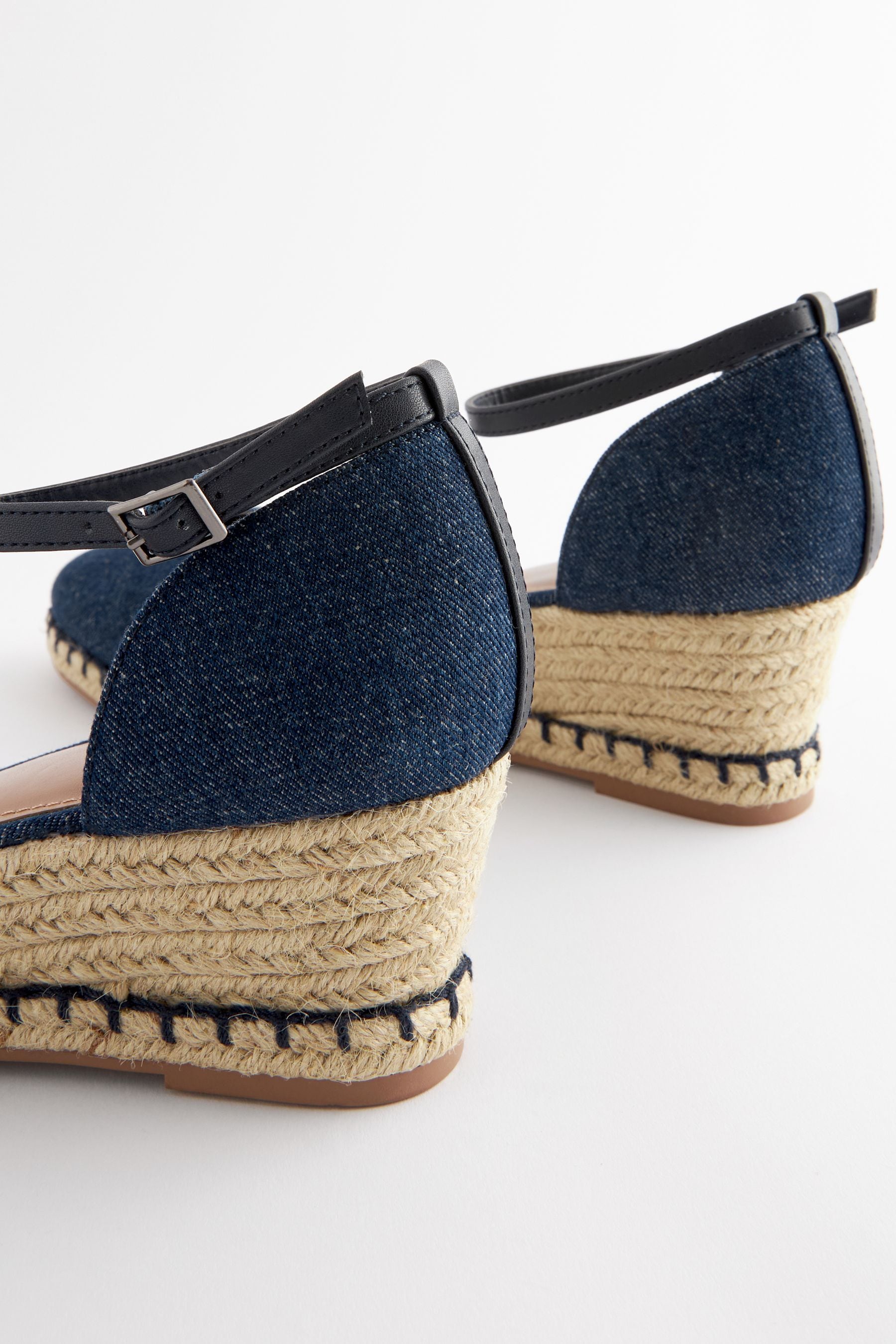 Denim Standard Wide Fit Forever Comfort Closed Toe Wedges