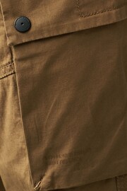 Tan Brown Slim Lightweight Stretch Cargo Utility Trousers - Image 10 of 15