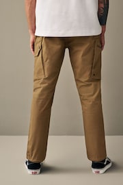 Tan Brown Slim Lightweight Stretch Cargo Utility Trousers - Image 5 of 15