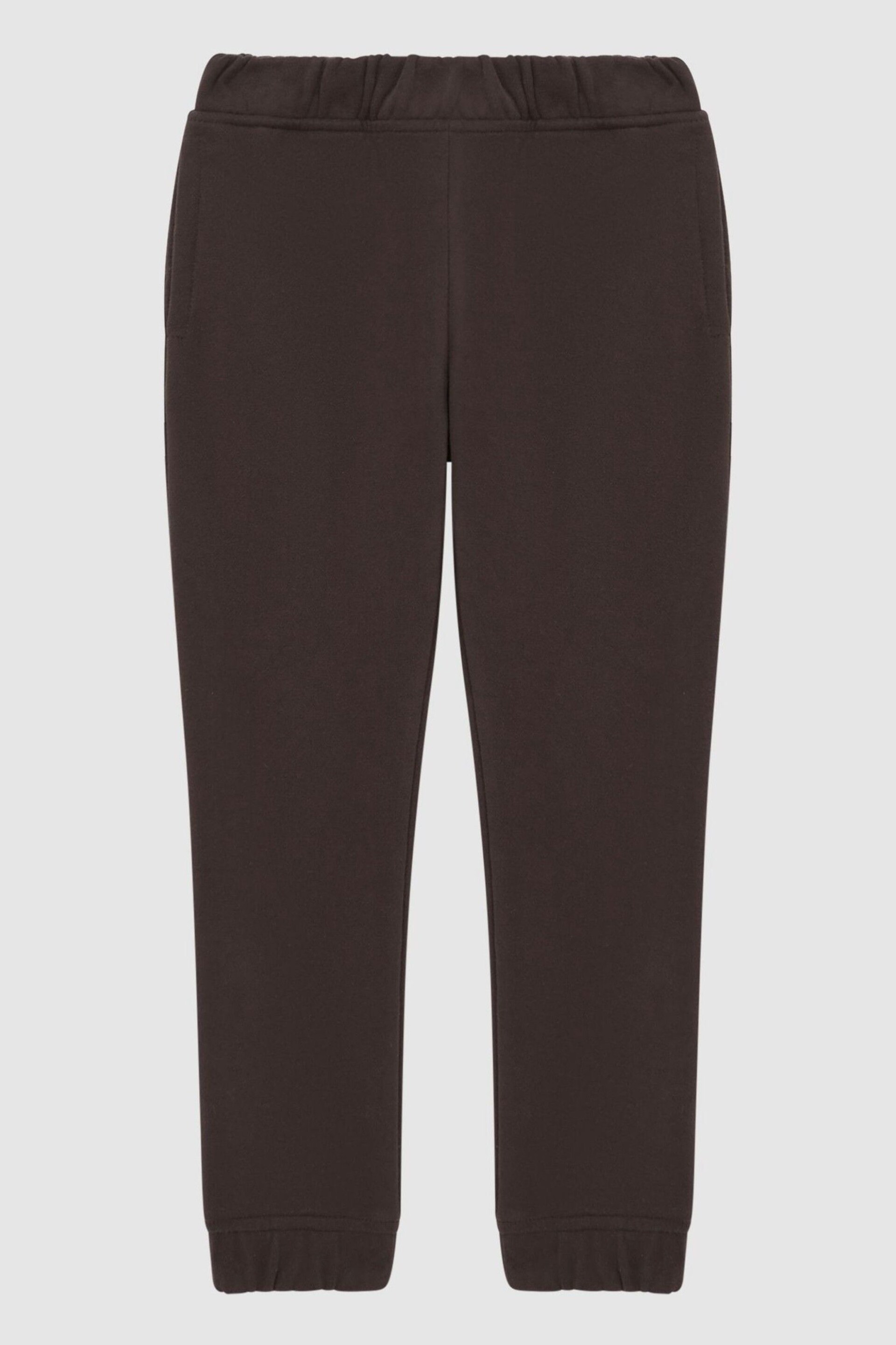 Reiss Chocolate Ali Senior Garment Dye Jersey Joggers - Image 2 of 6