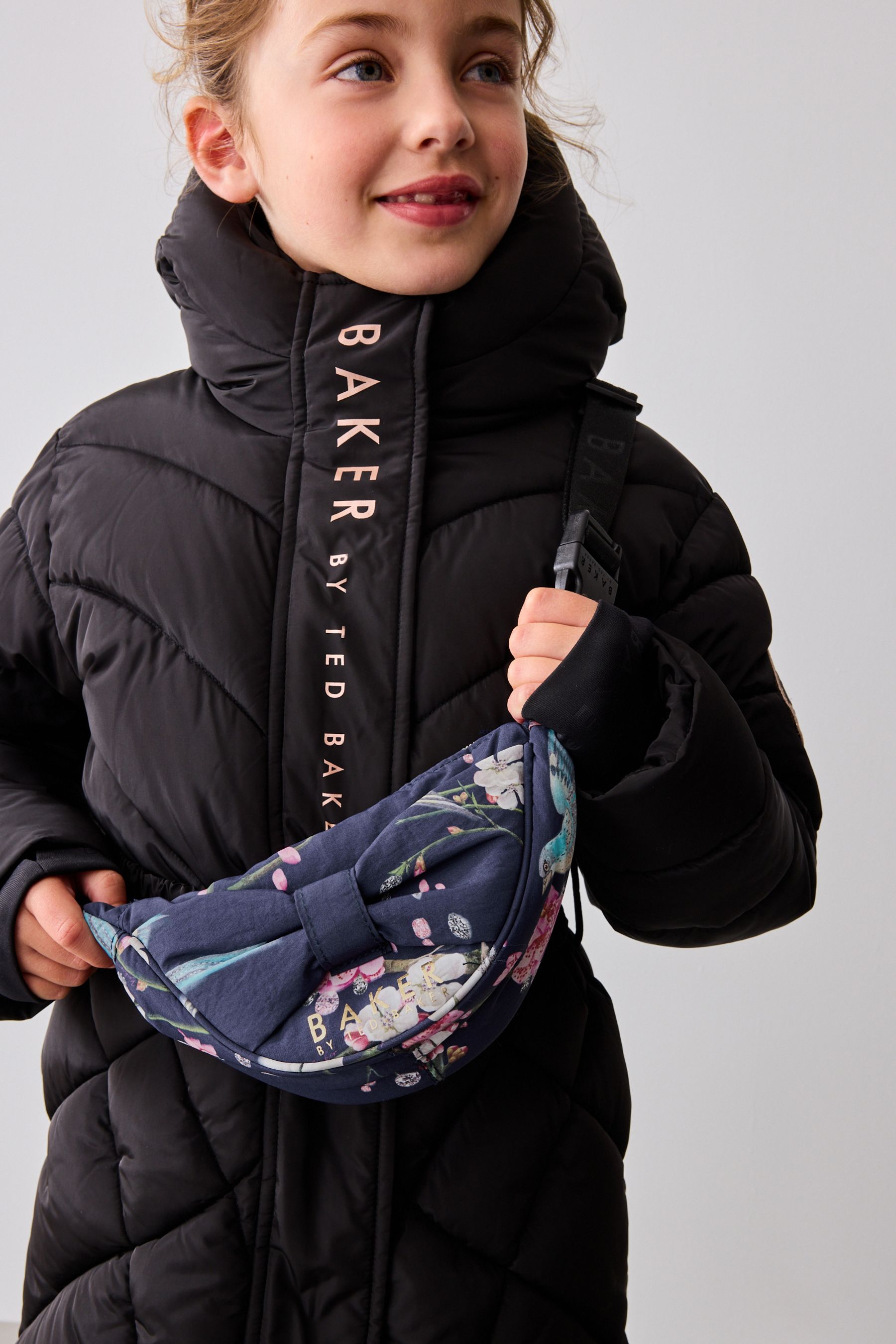 Baker by Ted Baker Girls Bow Detail Shoulder Bag one NAVY