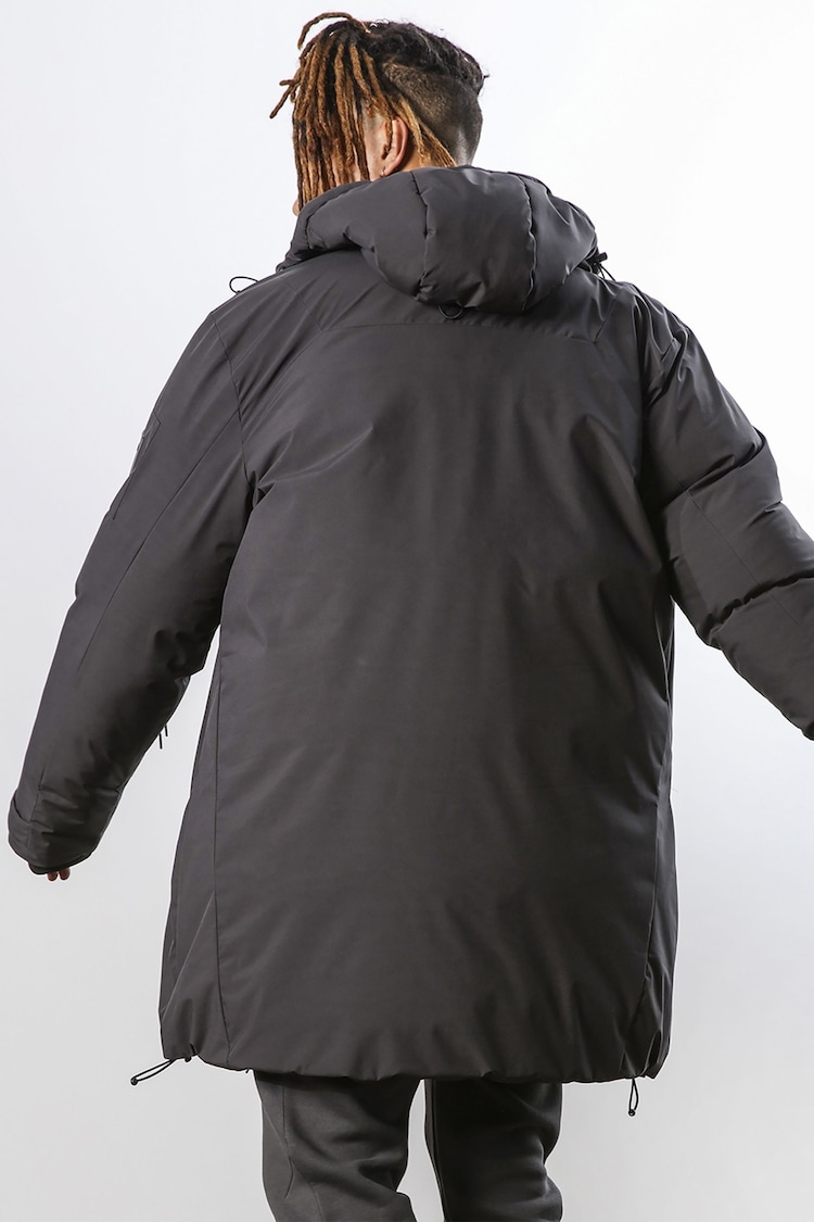 Religion Black Medium Weight Padded Parka with Two Way Zip Closure - Image 2 of 6