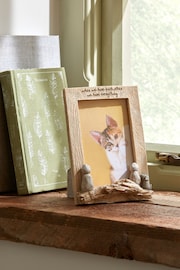 Wood Effect Pebble Family Photo Frame - Image 1 of 5