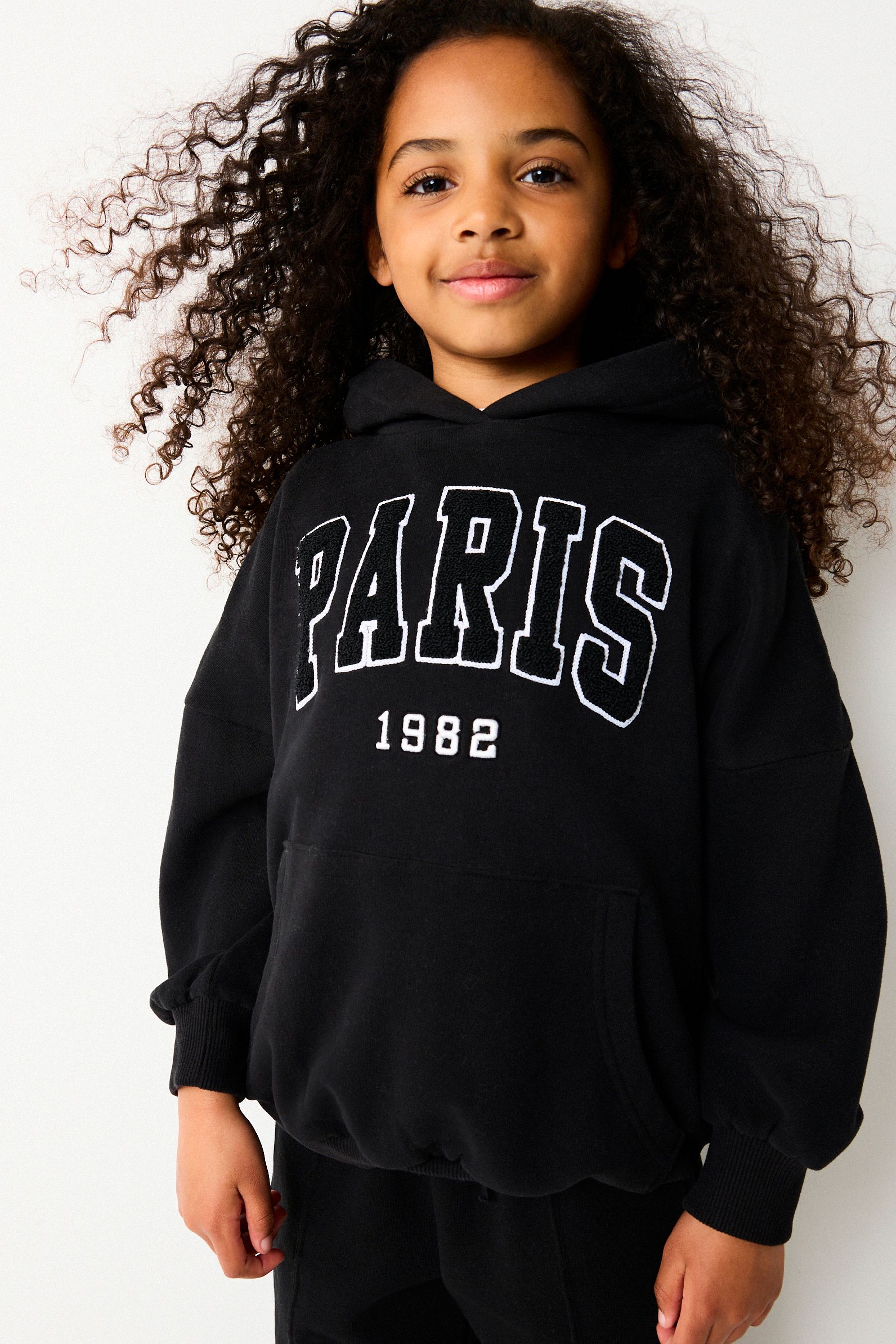 Black slogan hoodie cheap