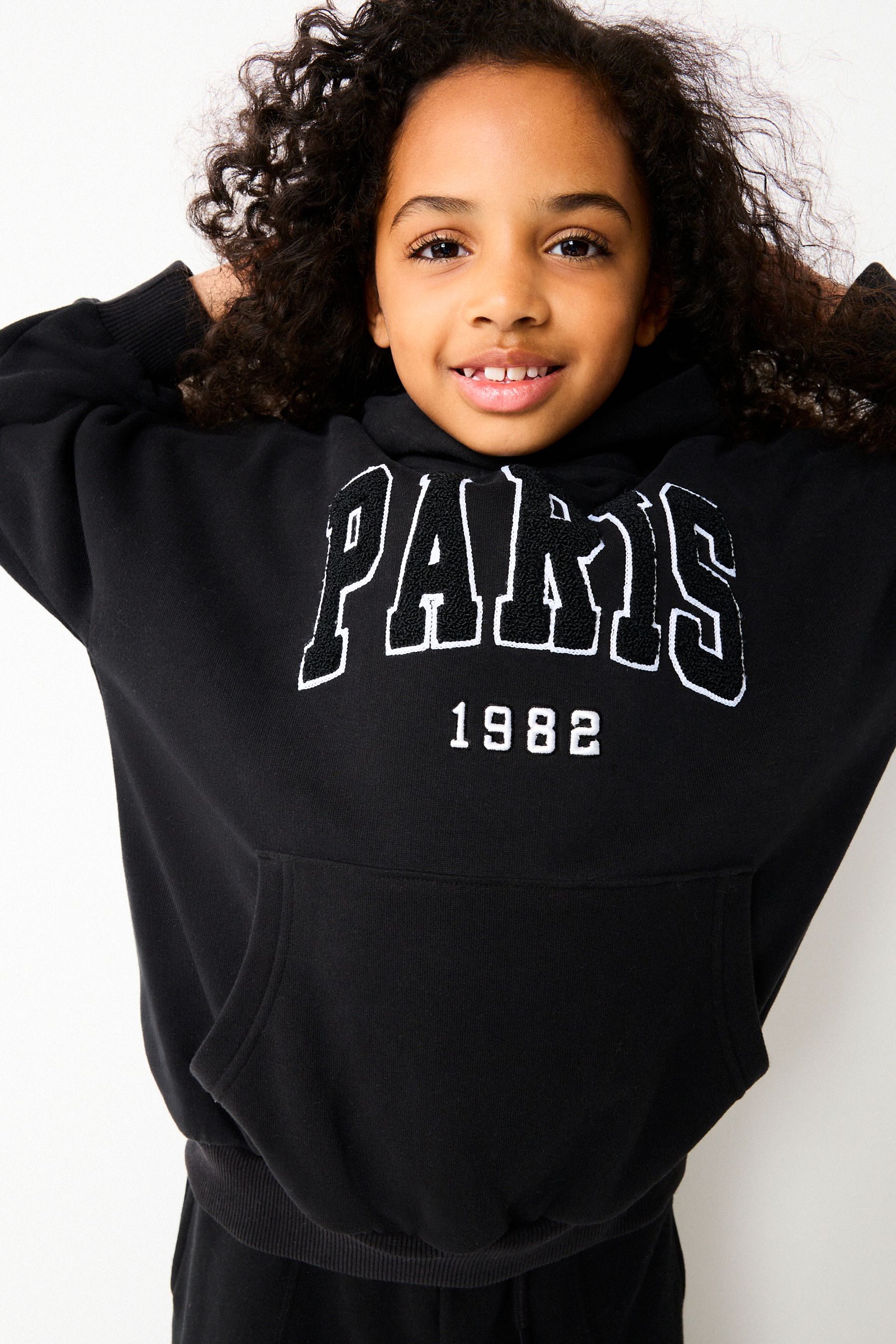 Buy Black Slogan Hoodie 3 16yrs from the Next UK online shop