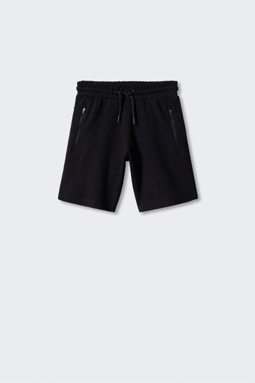 Mango Bermuda Black Shorts
