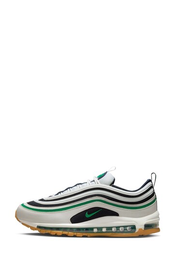 Nike Green/White Air Max 97 Trainers