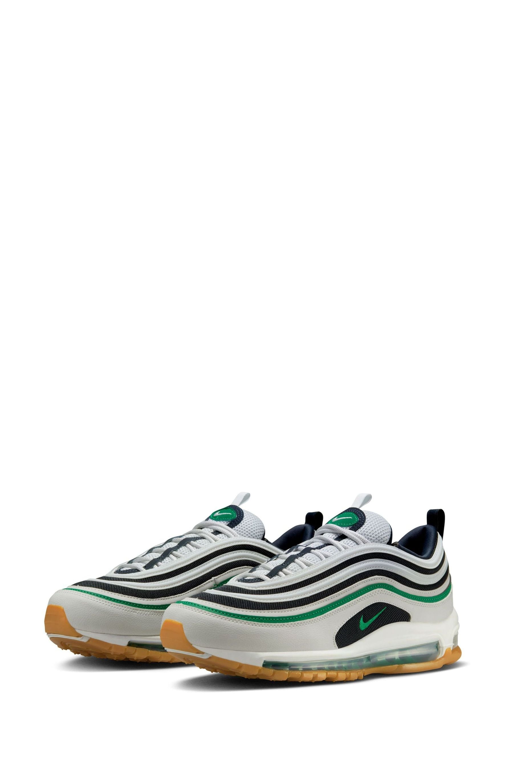 Buy Nike Green White Air Max 97 Trainers from Next Luxembourg