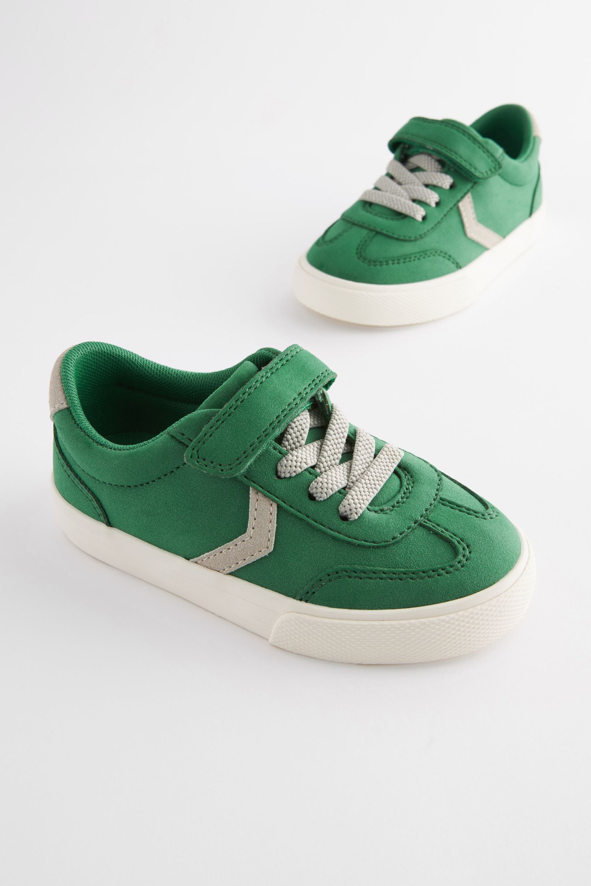 Green Standard Fit (F) Touch Fastening Chevron Trainers - Image 4 of 8