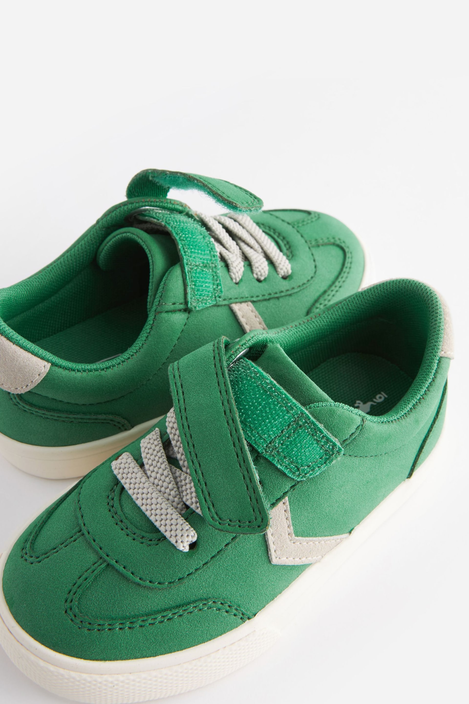 Green Standard Fit (F) Touch Fastening Chevron Trainers - Image 7 of 8