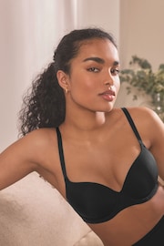 Black DD+ Back Smoothing Light Pad Balcony Bra - Image 1 of 7