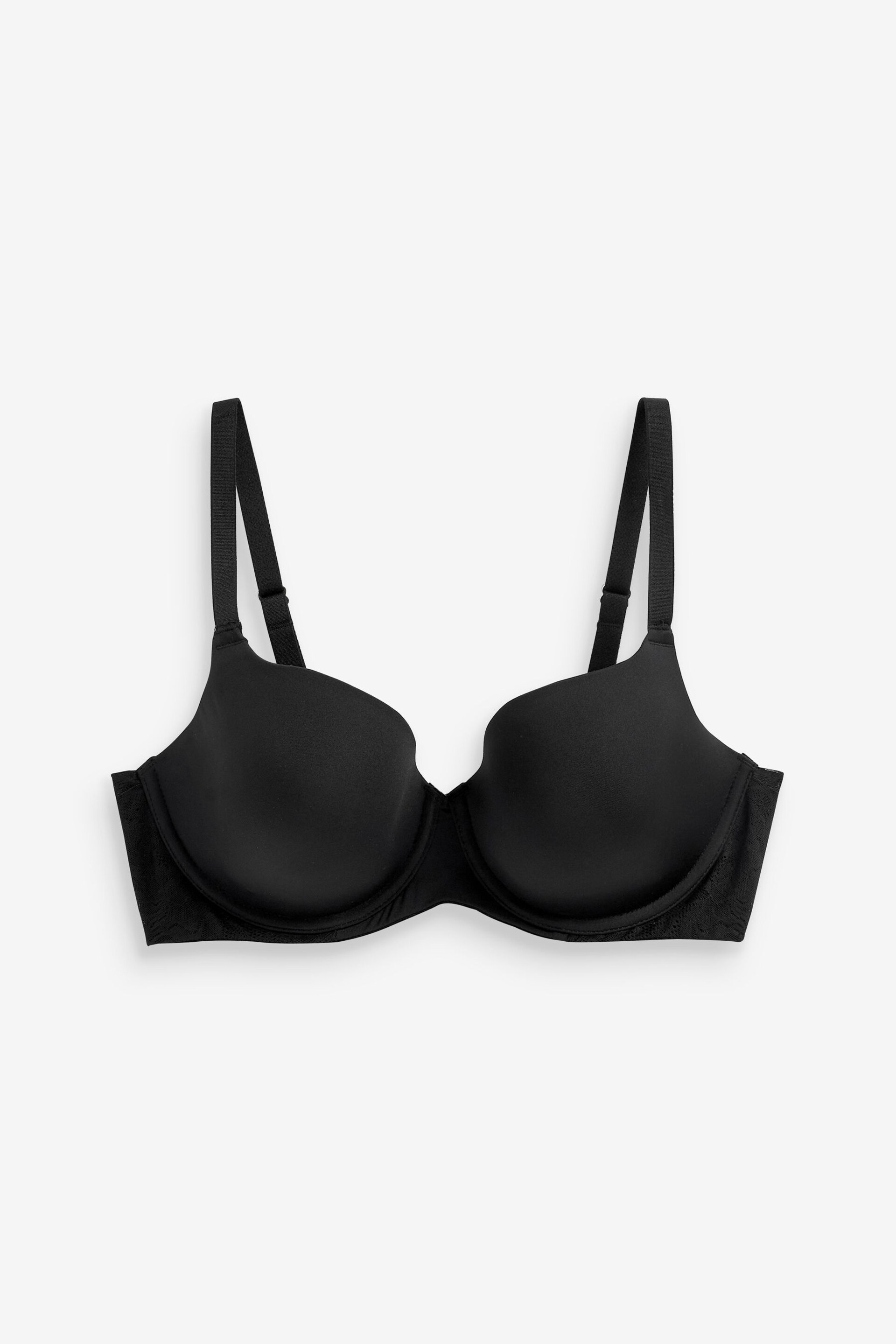 Black DD+ Back Smoothing Light Pad Balcony Bra - Image 6 of 7