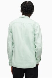 AllSaints Green Hawthorne Long Sleeved Shirt - Image 2 of 5