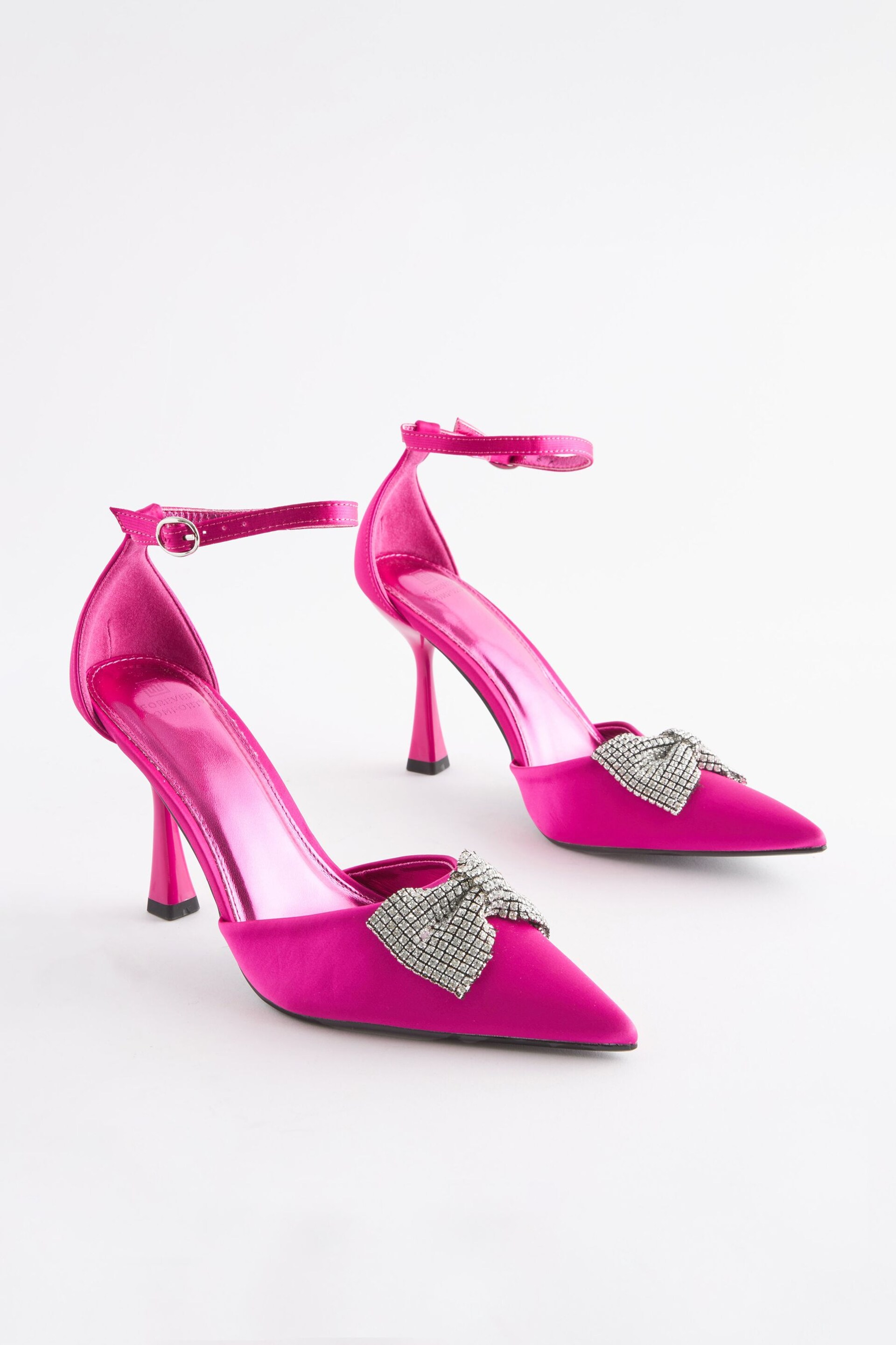 Pink Forever Comfort® Bow Point Toe Heels - Image 6 of 10