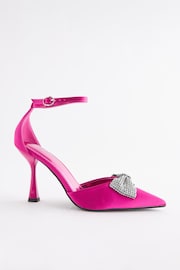 Pink Forever Comfort® Bow Point Toe Heels - Image 7 of 10