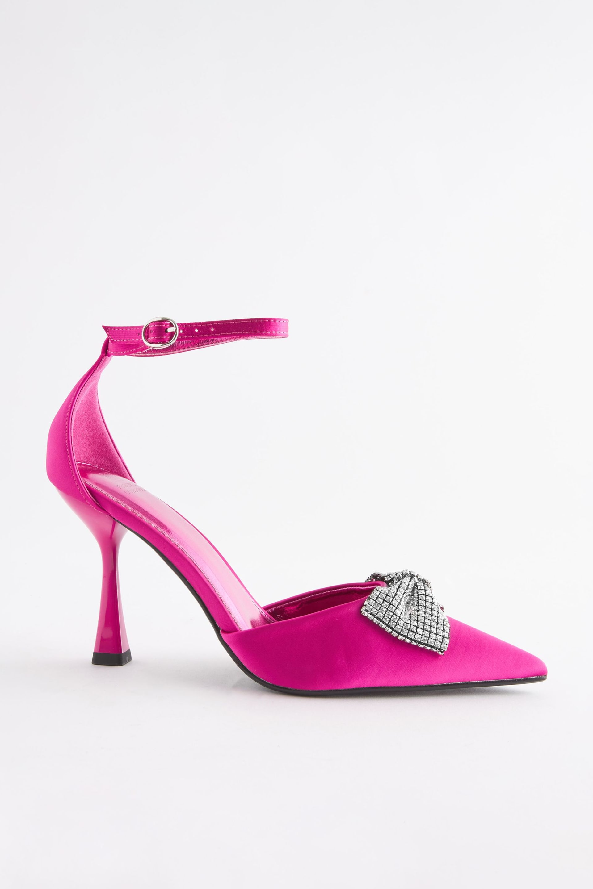 Pink Forever Comfort® Bow Point Toe Heels - Image 7 of 10