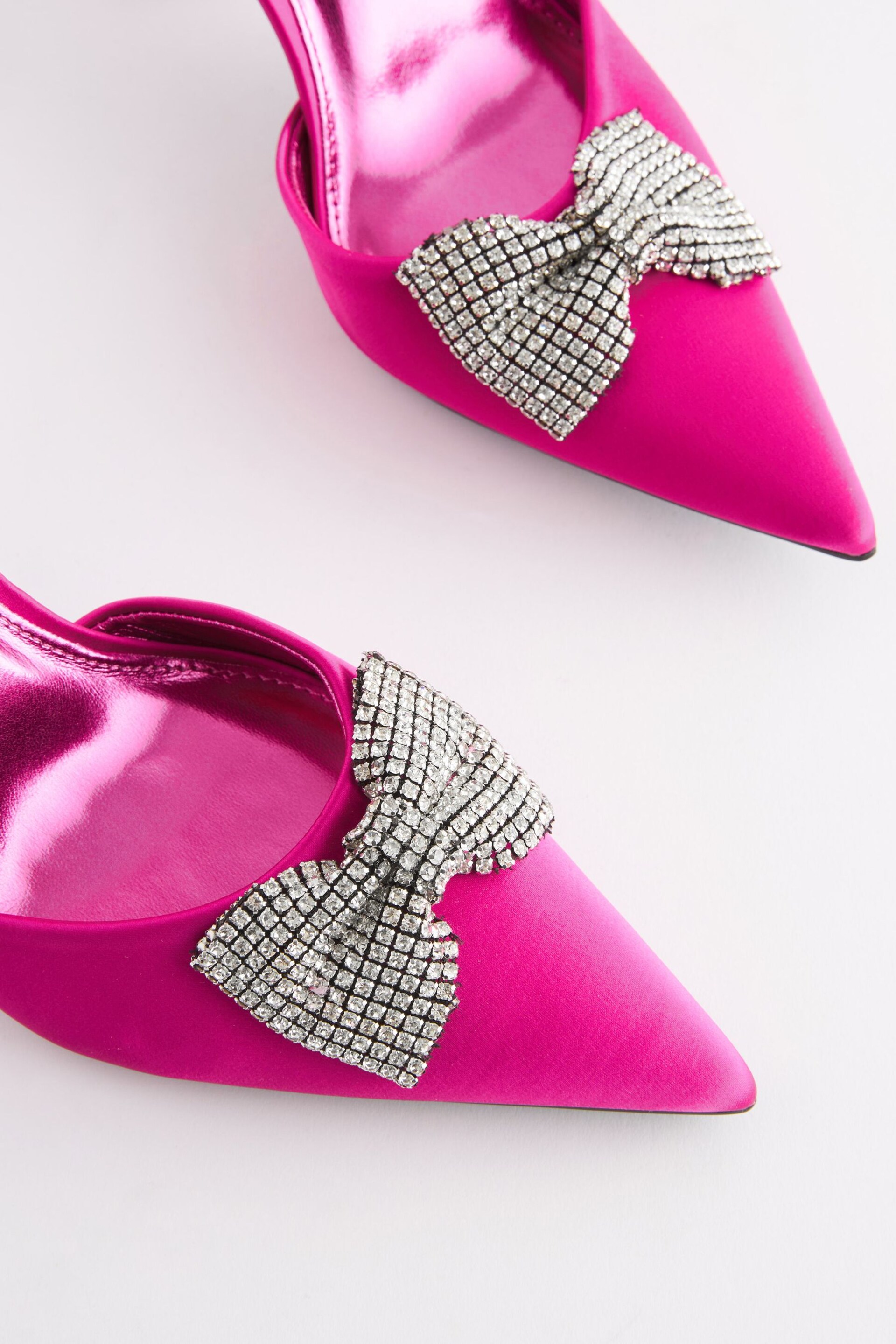 Pink Forever Comfort® Bow Point Toe Heels - Image 8 of 10