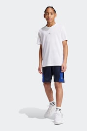 adidas Blue Training AEROREADY Heather Shorts Kids - Image 1 of 11