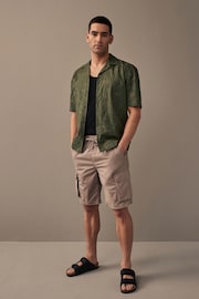 Brown Lightweight Cargo Shorts - Image 2 of 4