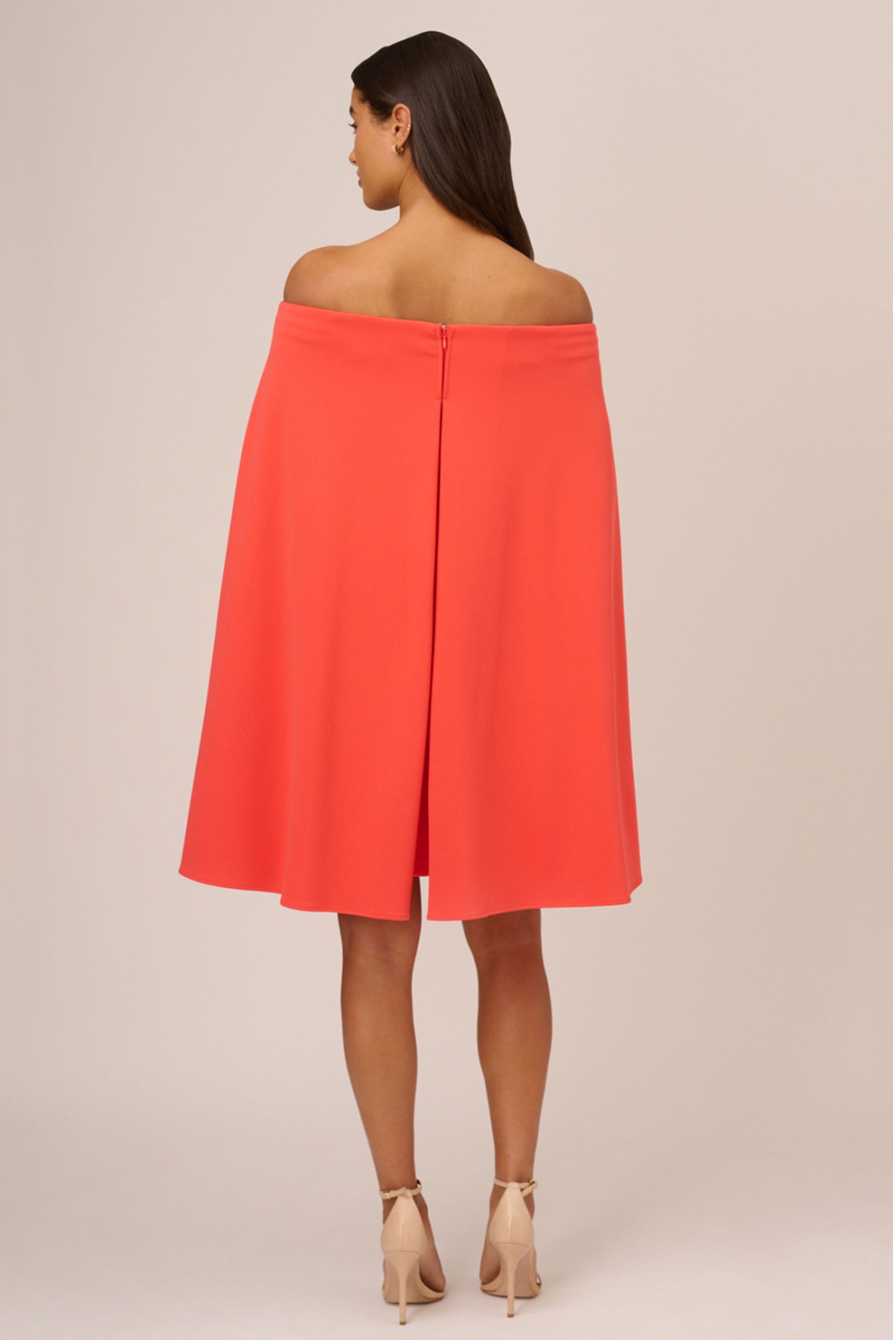 Buy Adrianna Papell Pink Off Shoulder Cape Dress from Next Luxembourg