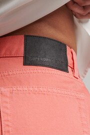 Superdry Pink Superdry Pink High Rise Denim Shorts - Image 4 of 4