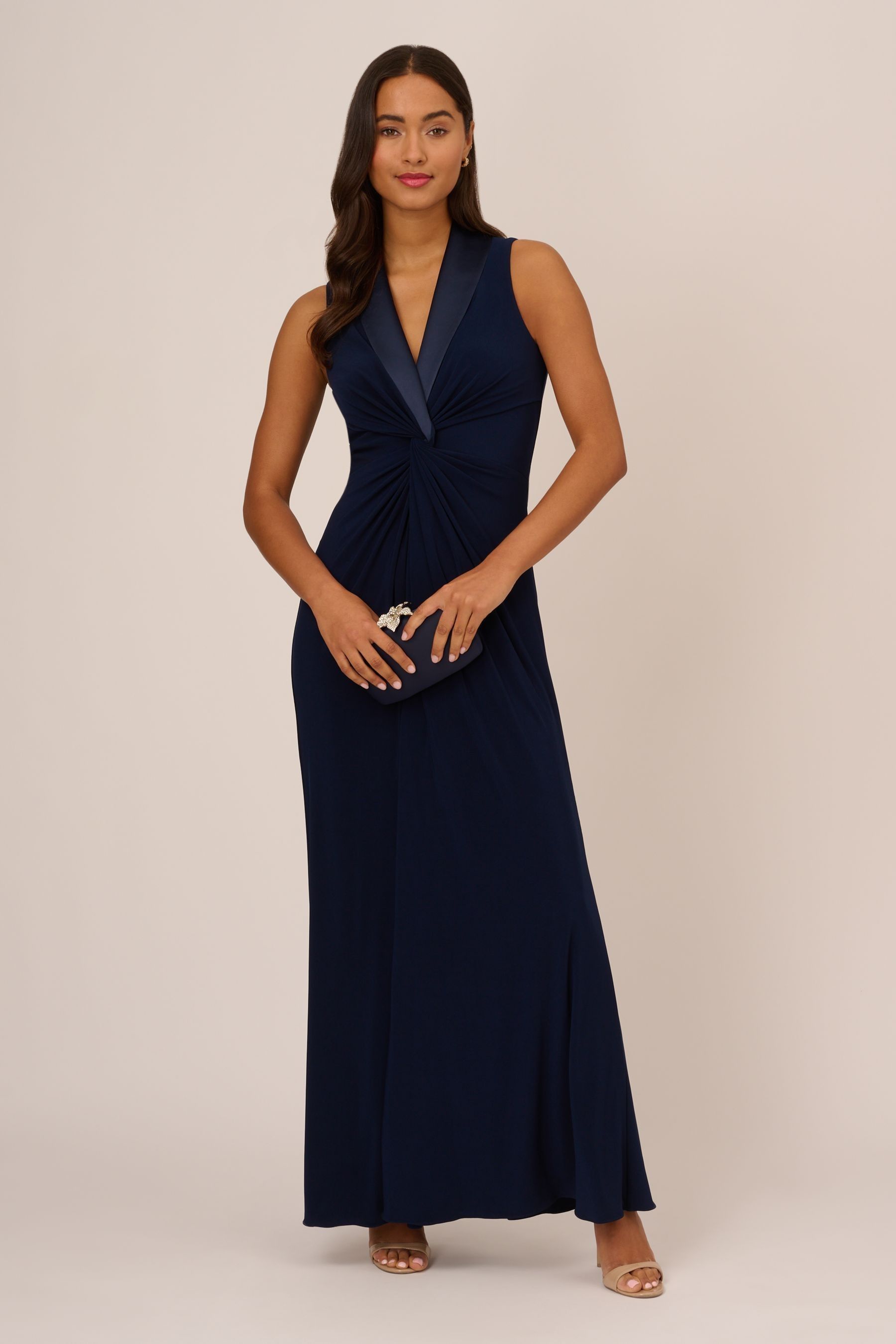Adrianna papell jersey sleeveless gown online
