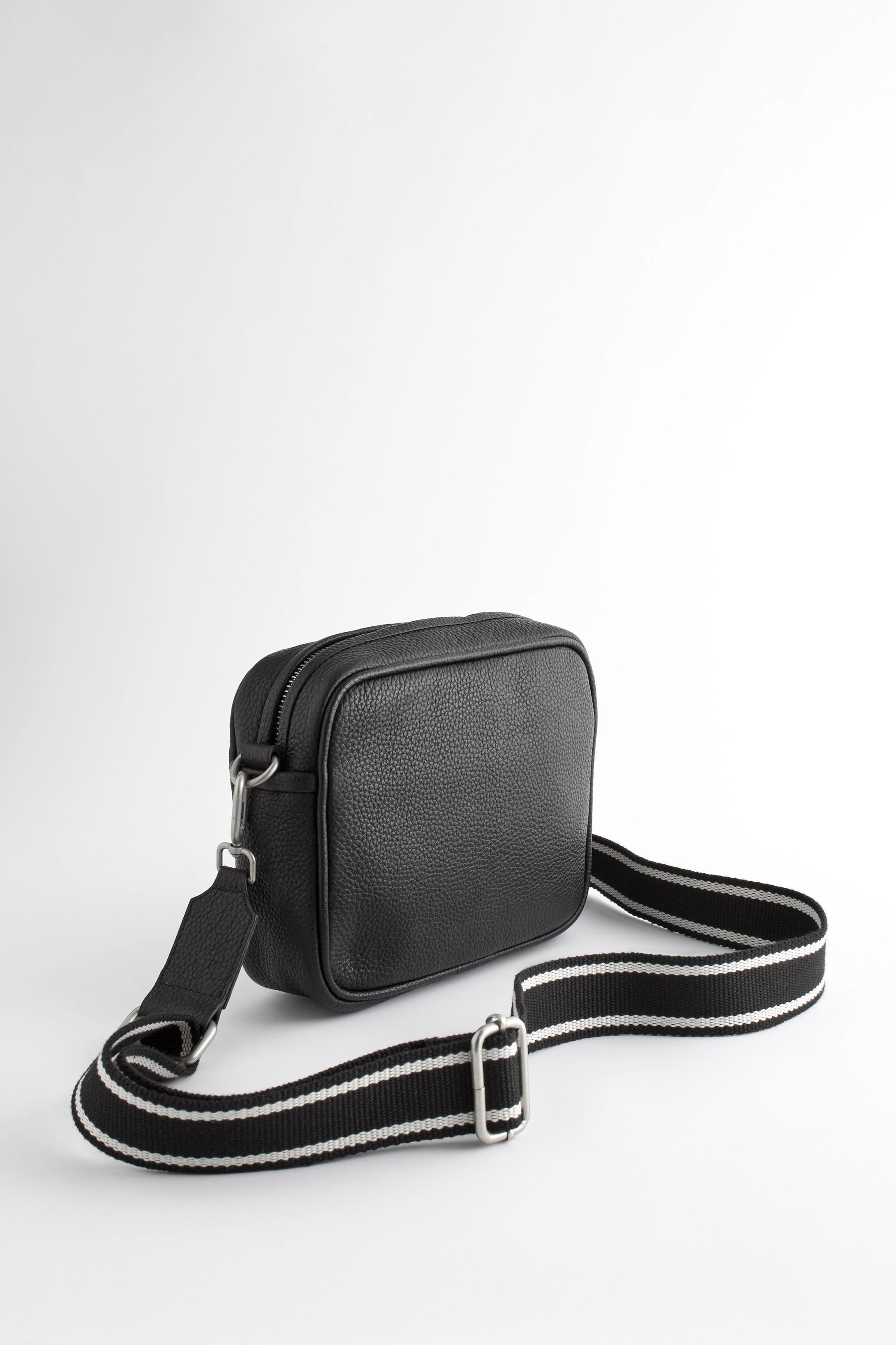 Buy Black Leather Webbing Strap Camera Bag from the Next UK online shop