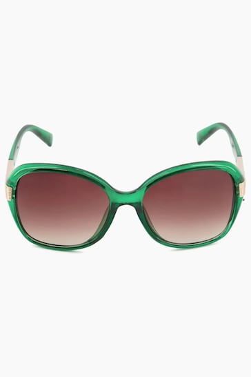 Dune London Green Grennada Oversized Sunglasses