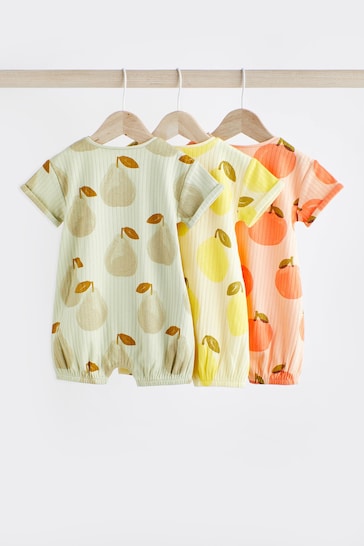 Multi Fruit Baby Rompers 3 Pack (0mths-3yrs)