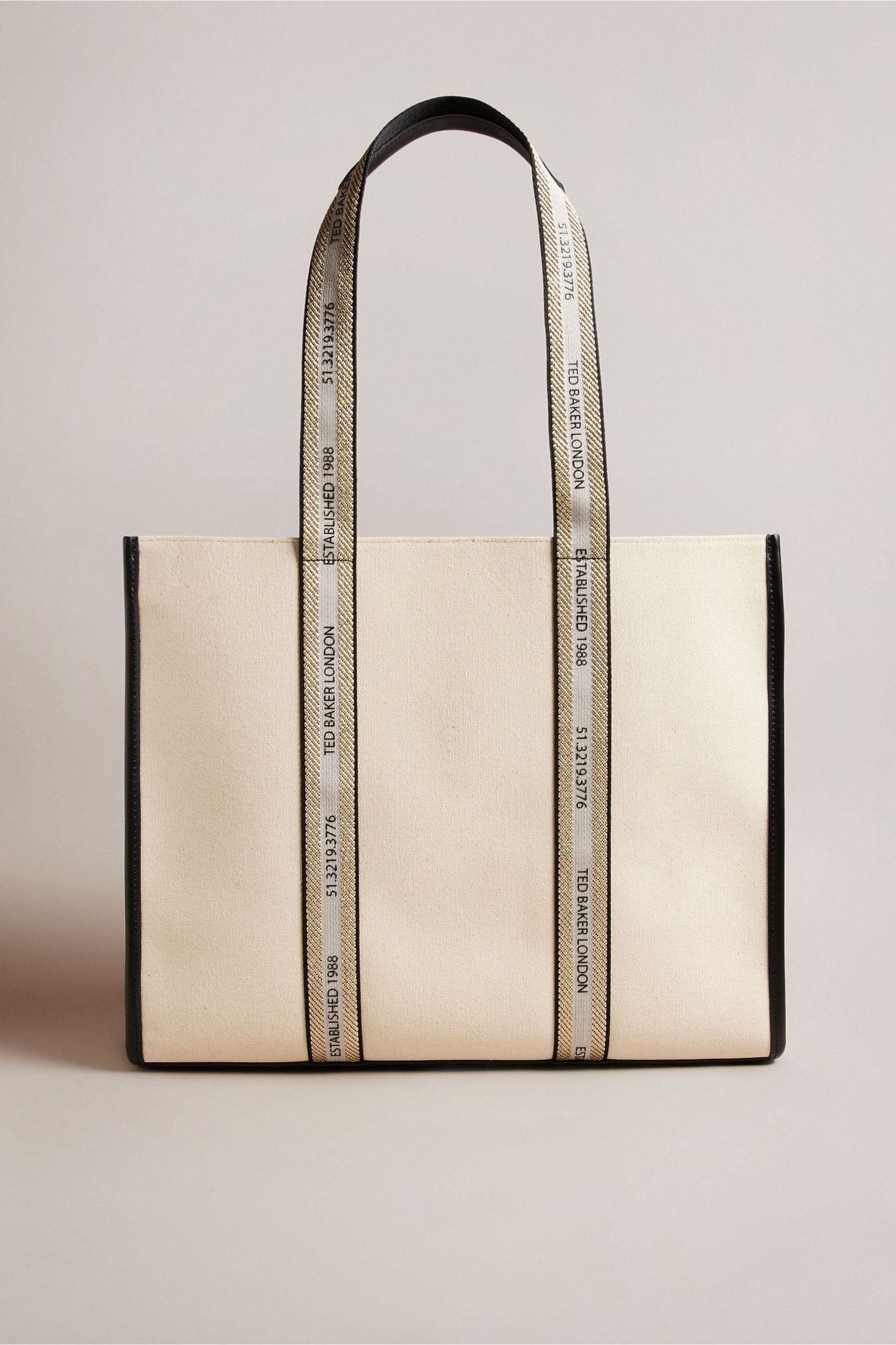 Canvas ted baker tote bag deals