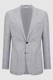 Reiss Grey Lindhurst Single Breasted Check Blazer - Image 2 of 6