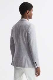 Reiss Grey Lindhurst Single Breasted Check Blazer - Image 4 of 6