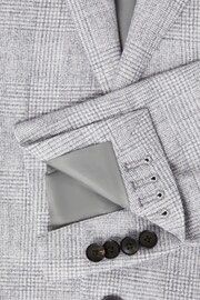 Reiss Grey Lindhurst Single Breasted Check Blazer - Image 6 of 6