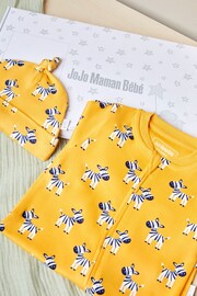 JoJo Maman Bébé Mustard Yellow Zebra 2-Piece Letter Box Gift Set - Image 2 of 2