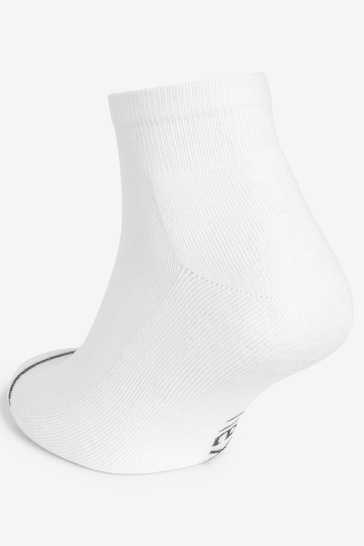 White 10 Pack Cushioned Sole Mid Trainer Socks