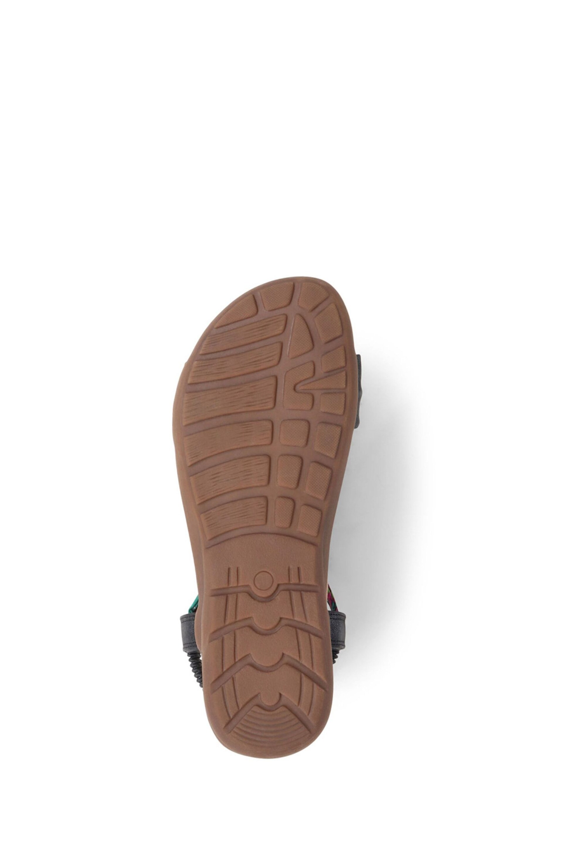 Pavers Embellished Flat Black Sandals - Image 6 of 6