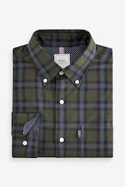 Forest Green Check Easy Iron Button Down Oxford Shirt - Image 6 of 7