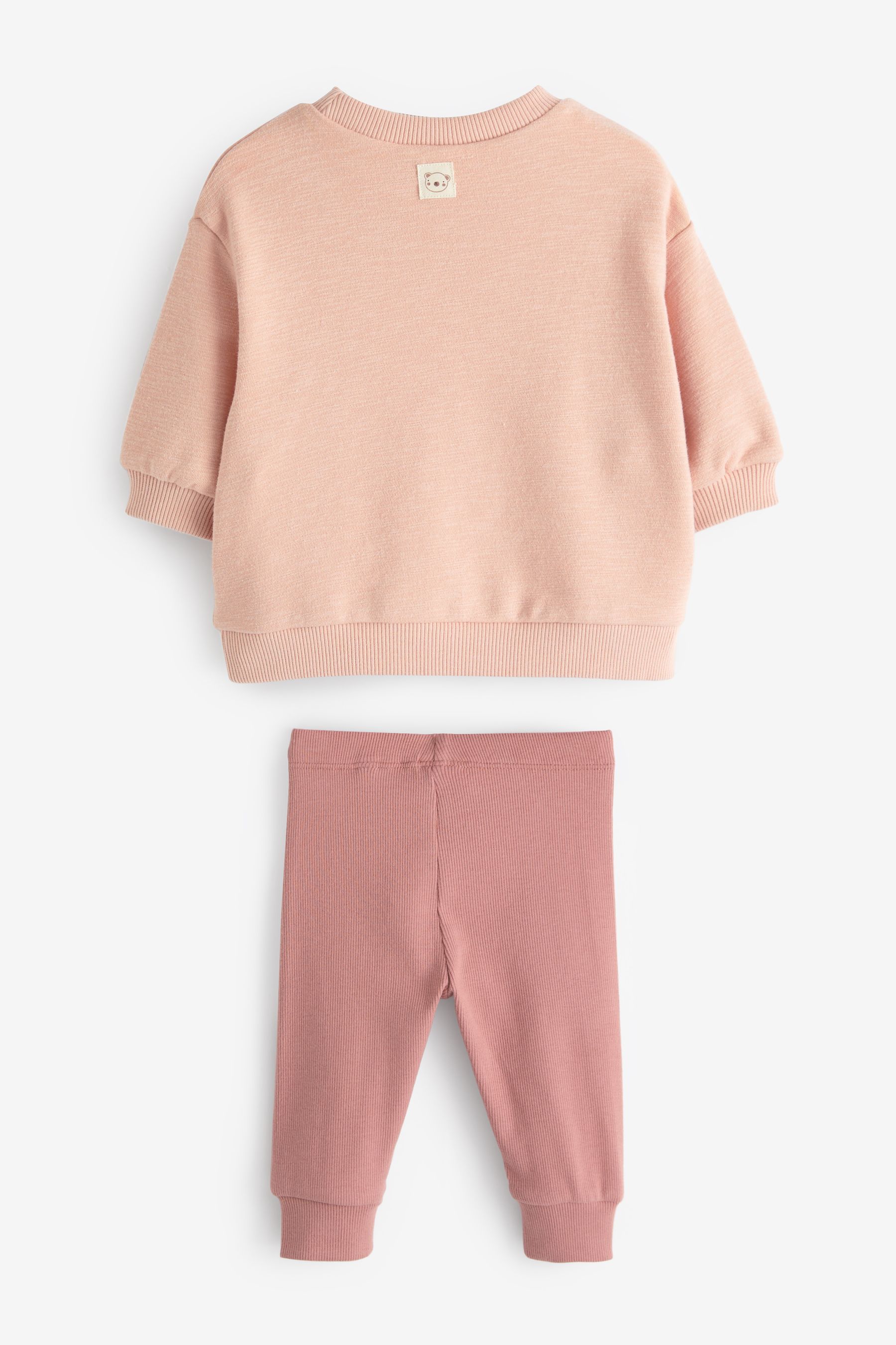 Pink sweater store and leggings set