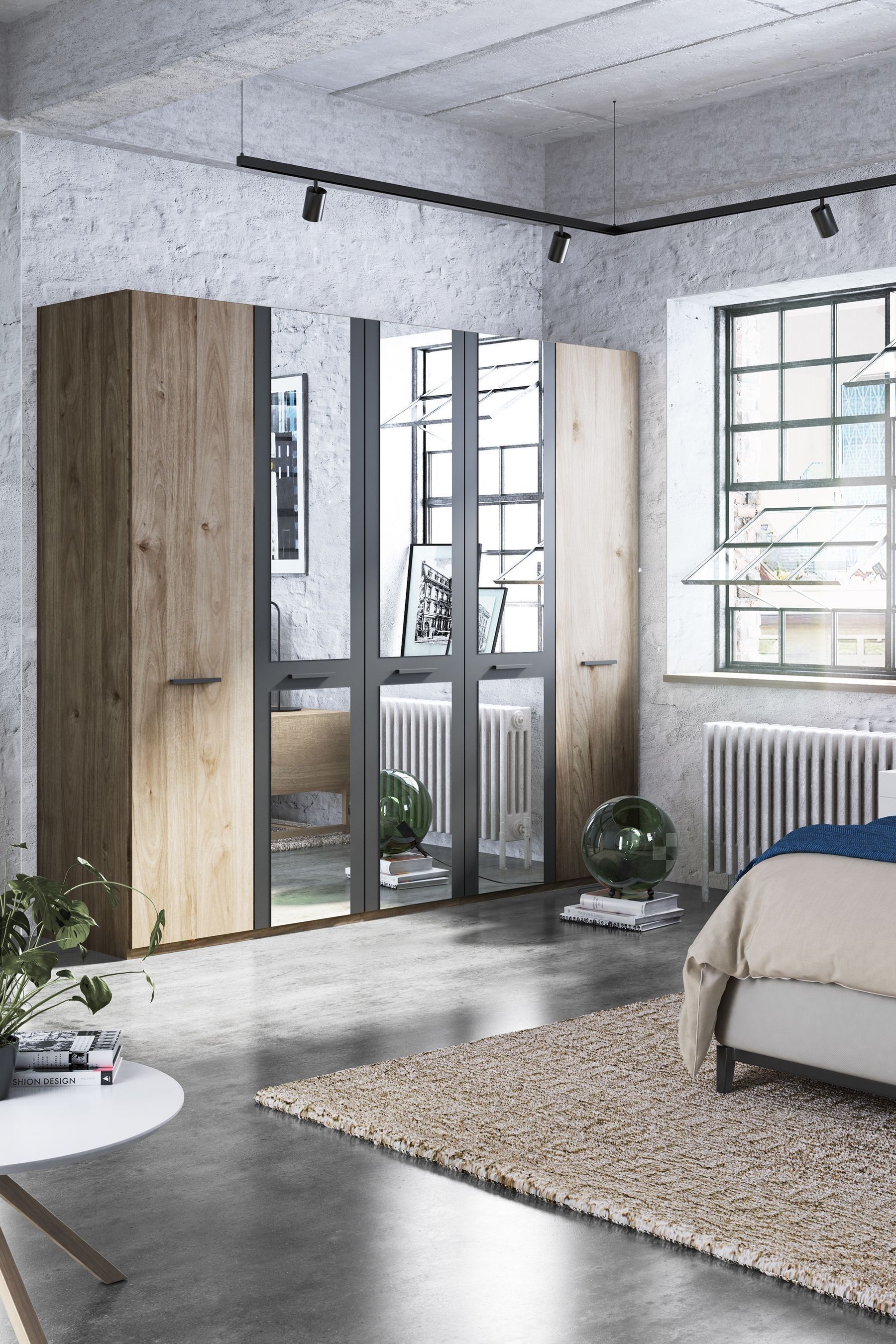 Jenson mirrored wardrobe top