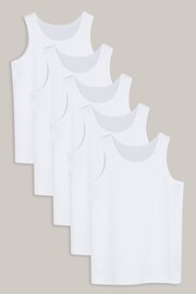White Vests 5 Pack (1.5-16yrs) - Image 1 of 1