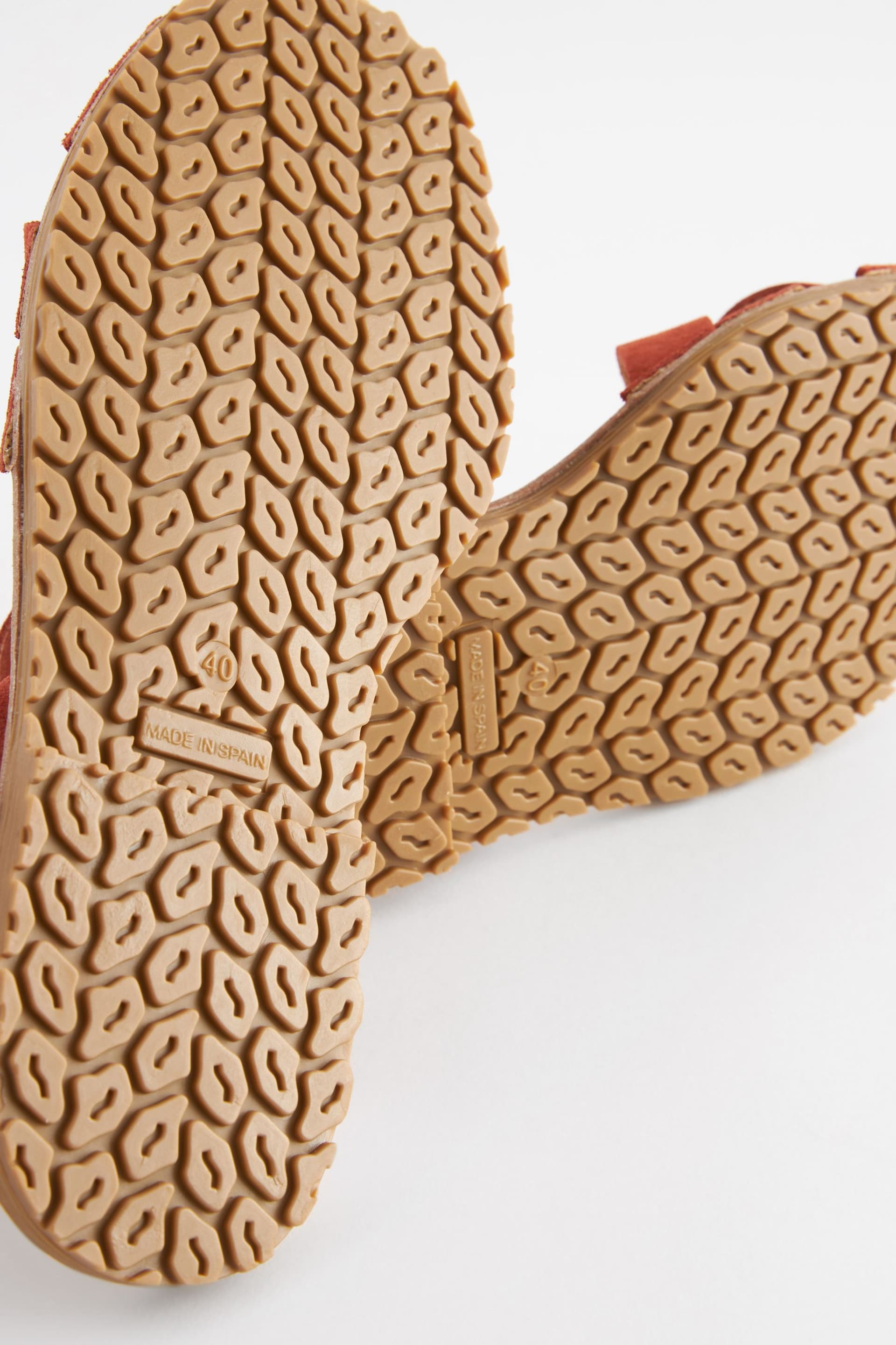 Rust Brown Suede Weave Sandals - Image 7 of 7